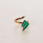 Bvlgari Gelato Ring with Green Malachite, Size US 4.75