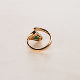 Bvlgari Gelato Ring with Green Malachite, Size US 4.75