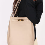 Hermès So Kelly 22 Shoulder Bag Etoupe Clemence GHW