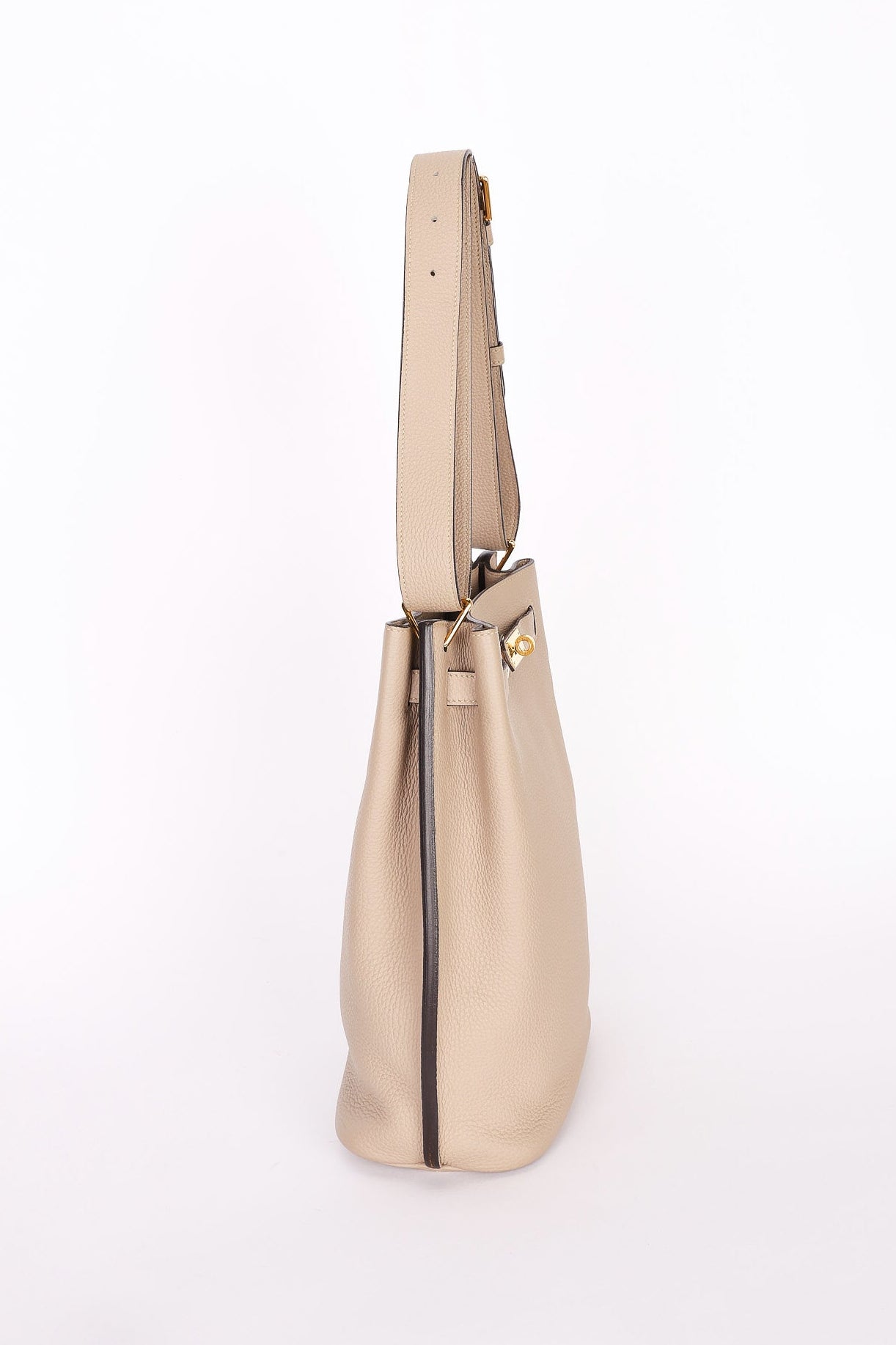 Hermès So Kelly 22 Shoulder Bag Etoupe Clemence GHW
