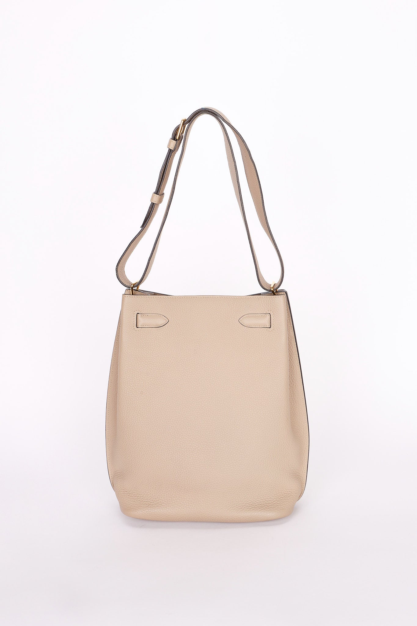 Hermès So Kelly 22 Shoulder Bag Etoupe Clemence GHW