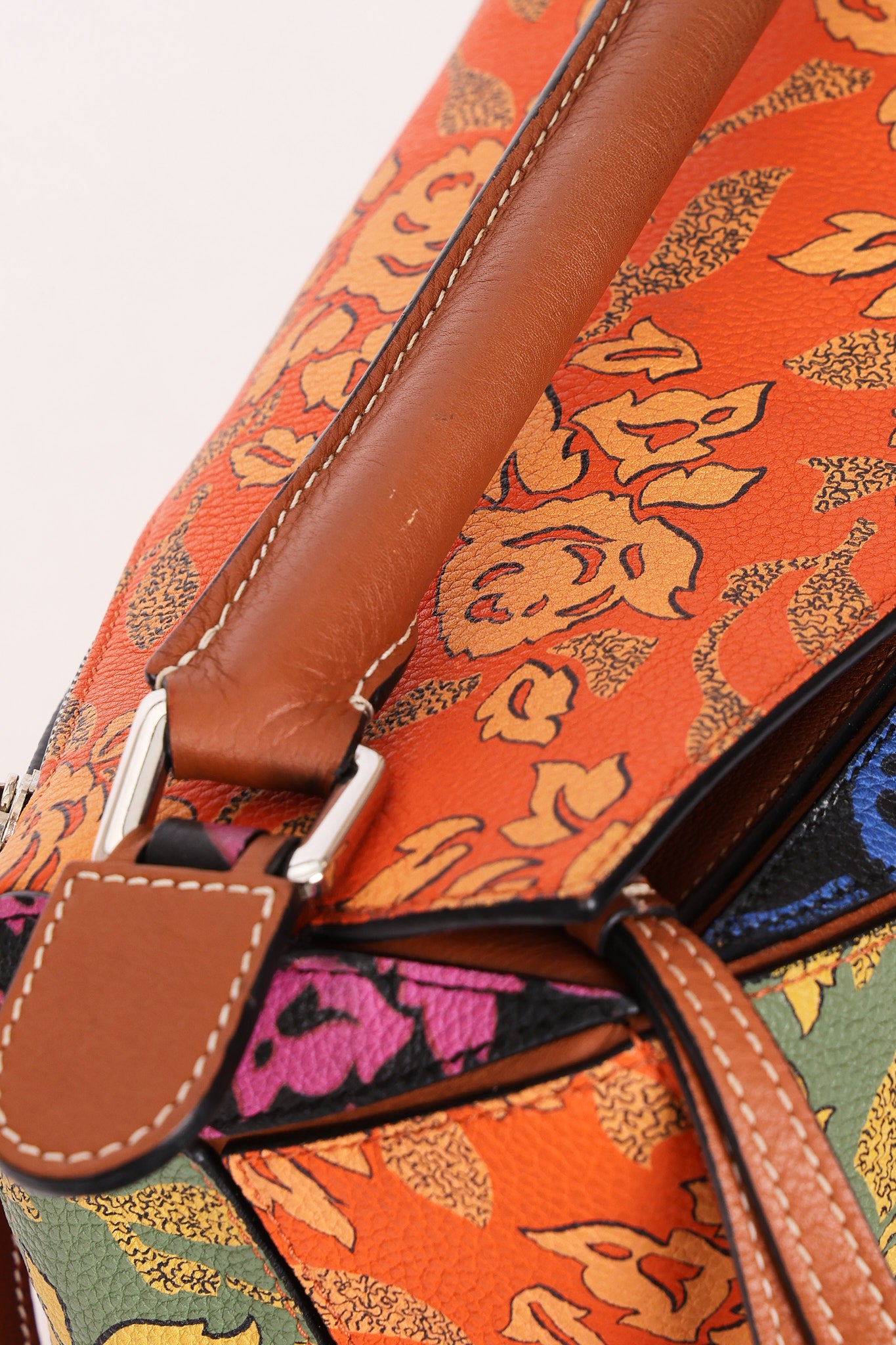 Loewe Multicolor Floral Medium Puzzle Bag