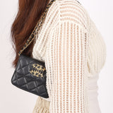 Chanel CC Belt Bag Black Lambskin AGHW