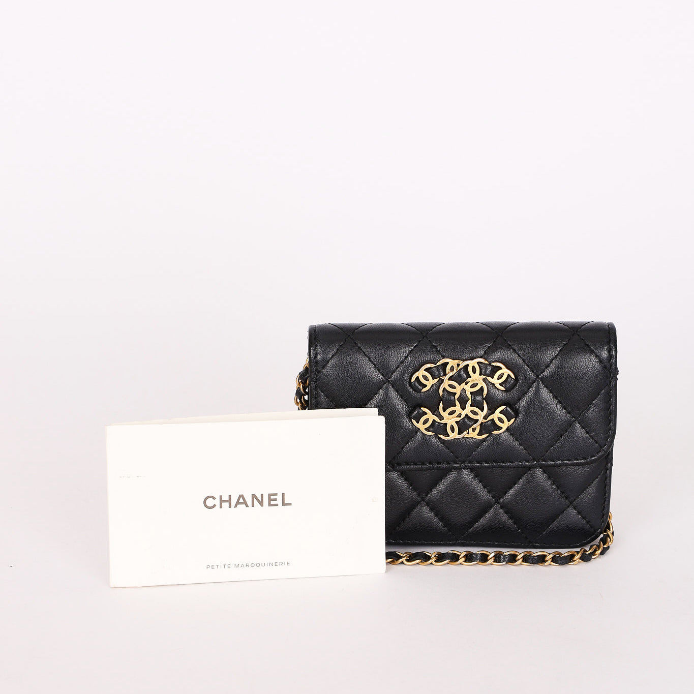 Chanel CC Belt Bag Black Lambskin AGHW