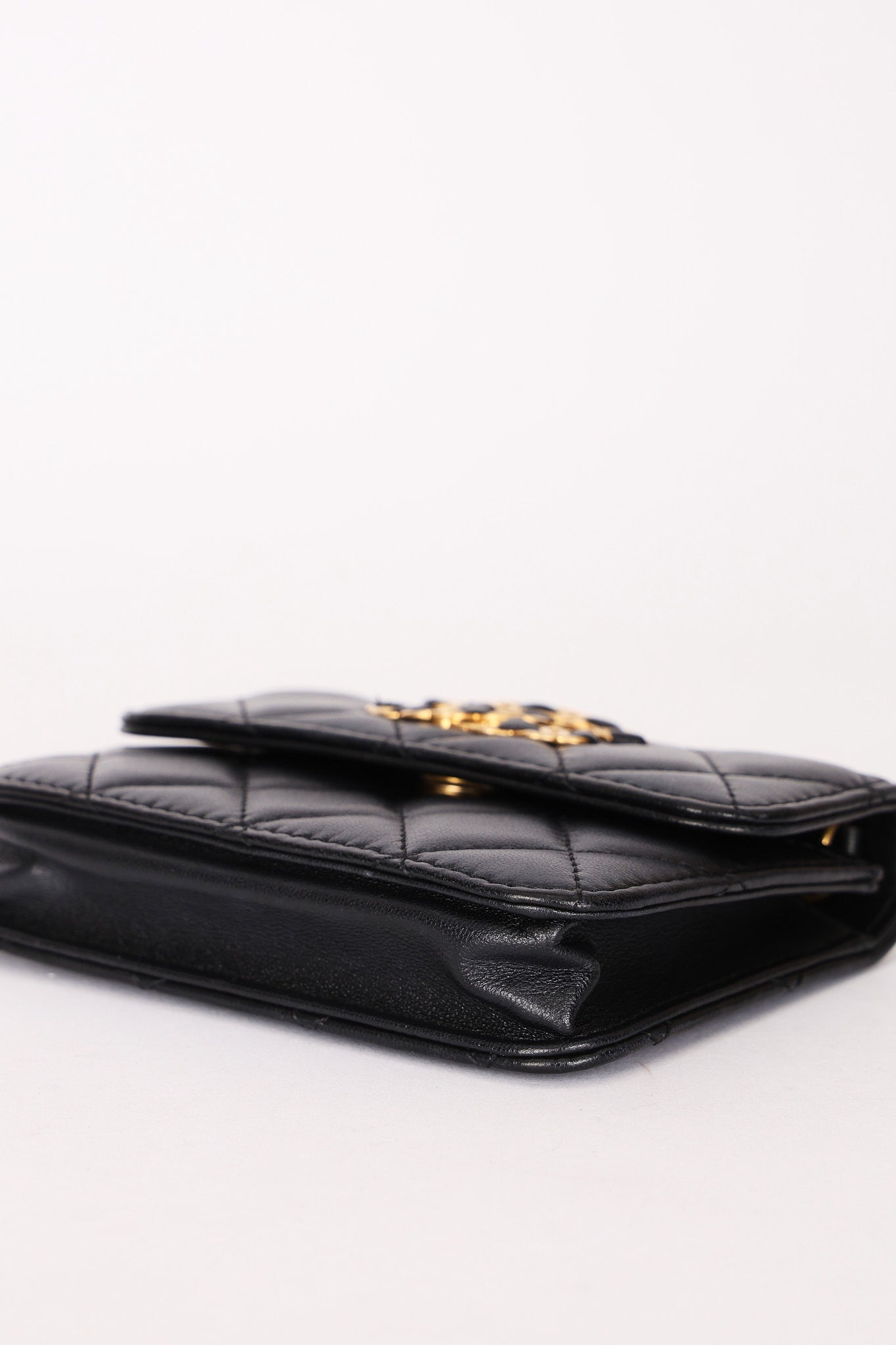 Chanel CC Belt Bag Black Lambskin AGHW