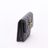 Chanel 19 Flap Coin Purse with Chain Black Goatskin 2021 AGHW