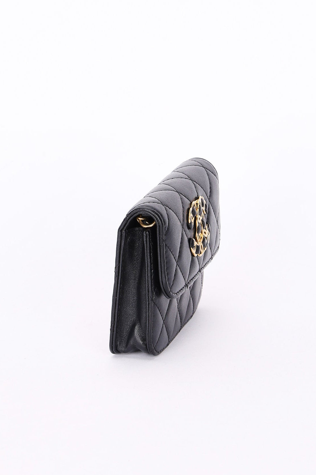 Chanel 19 Flap Coin Purse with Chain Black Goatskin 2021 AGHW
