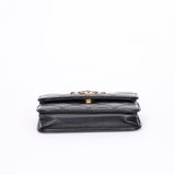 Chanel 19 Flap Coin Purse with Chain Black Goatskin 2021 AGHW
