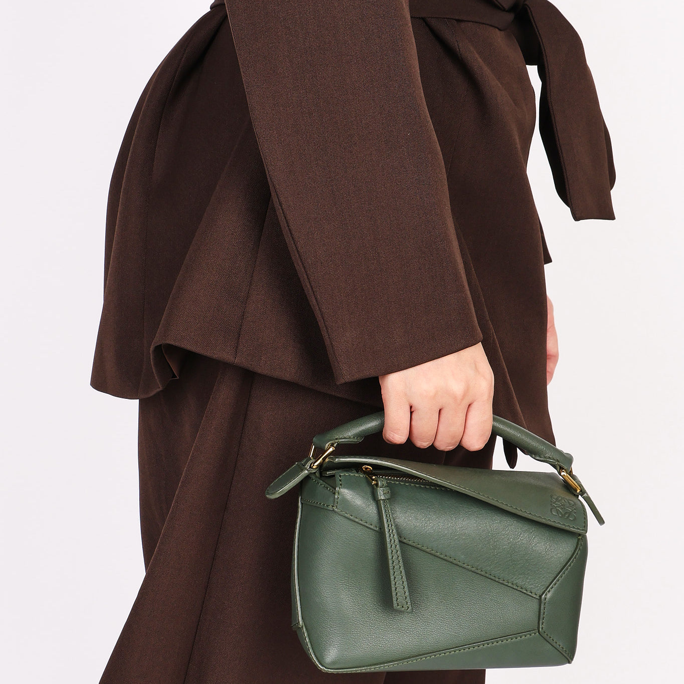 Loewe Mini Puzzle Edge Bag Dark Green