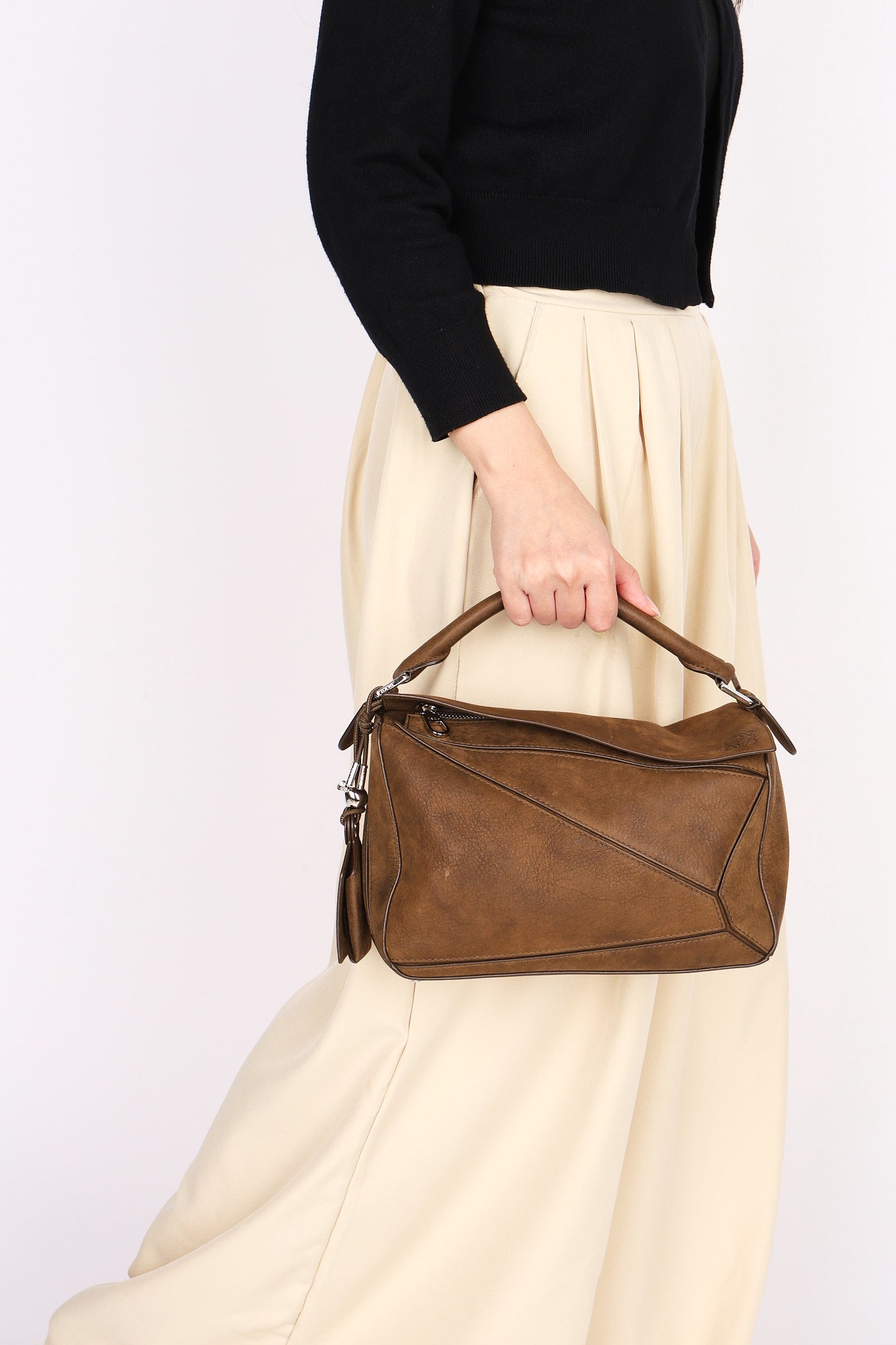 Loewe Small Puzzle Bag Brown Nubuck