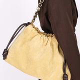 Loewe Large Flamenco Donut Chain Bag Suede