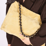 Loewe Large Flamenco Donut Chain Bag Suede