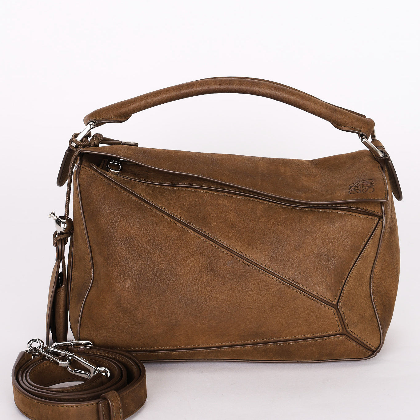 Loewe Small Puzzle Bag Brown Nubuck