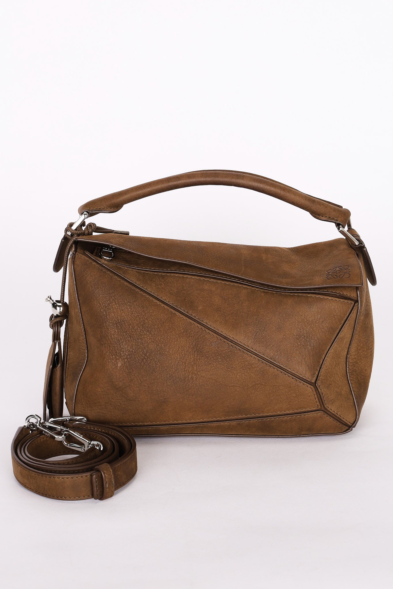 Loewe Small Puzzle Bag Brown Nubuck