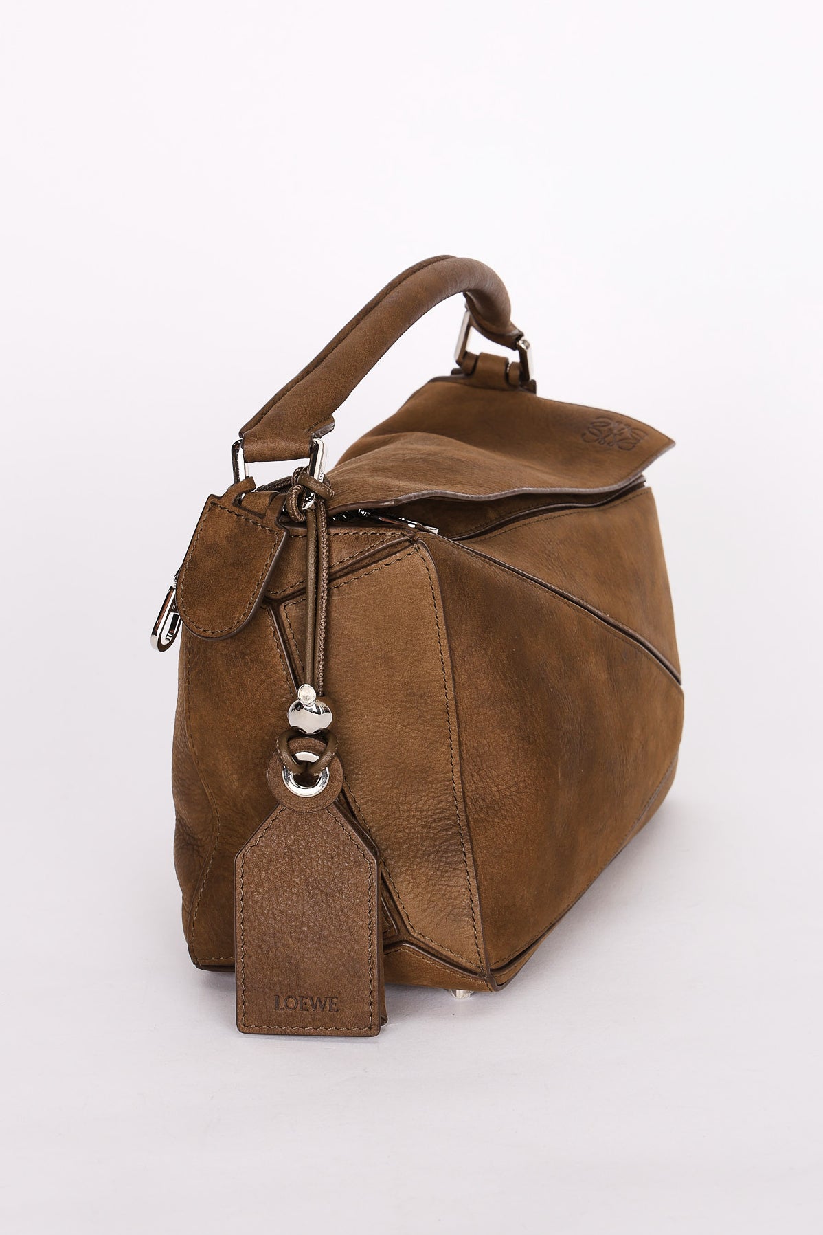 Loewe Small Puzzle Bag Brown Nubuck