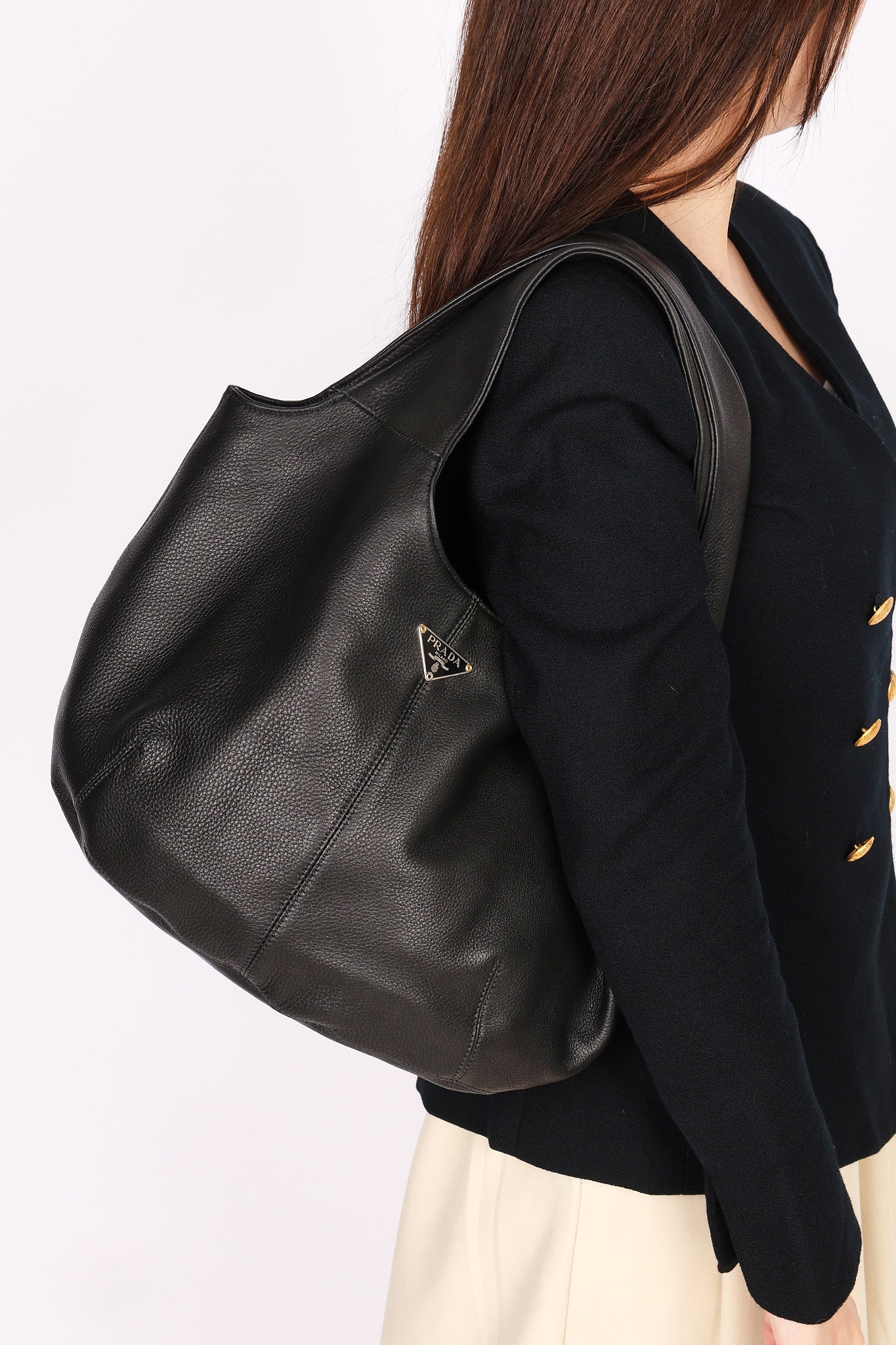 Prada Soft Vitello Daino Hobo 2016