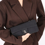 Chanel Mini East West Flap Black Canvas 2009 DSHW