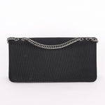 Chanel East-West Flap - Black Canvas, Silver CC Turnlock