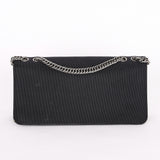 Chanel East-West Flap - Black Canvas, Silver CC Turnlock