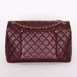 Chanel Classic Flap, Jumbo - Burgundy Pebbled Calfskin, Gold Hardware