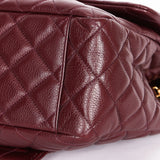 Chanel Classic Flap, Jumbo - Burgundy Pebbled Calfskin, Gold Hardware