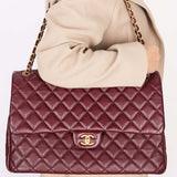 Chanel XXL Travel Single Flap Bordeaux Caviar 2024 AGHW