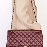 Chanel XXL Travel Single Flap Bordeaux Caviar 2024 AGHW