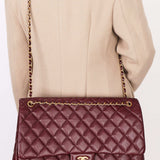Chanel XXL Travel Single Flap Bordeaux Caviar 2024 AGHW