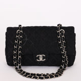 Chanel 20B Medium Classic Single Flap Black Denim 2020 SHW