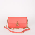 Louis Vuitton Sweet Coral Leather Bloom Wallet on Chain