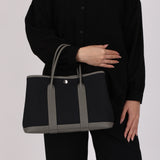 Hermès Garden Party 30 Noir Toile and Gris Meyer Negonda 2022 PHW (DONE)