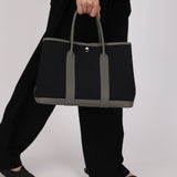 Hermès Garden Party 30 Noir Toile and Gris Meyer Negonda 2022 PHW (DONE)