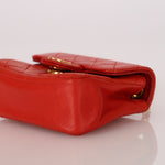 Chanel Micro Belt Bag Red Lambskin 1990s 24K GP