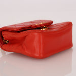 Chanel Micro Belt Bag Red Lambskin 1990s 24K GP