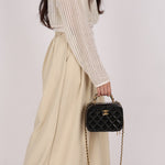 Chanel Small Pick Me Vanity Case Black Patent 2023 AGHW