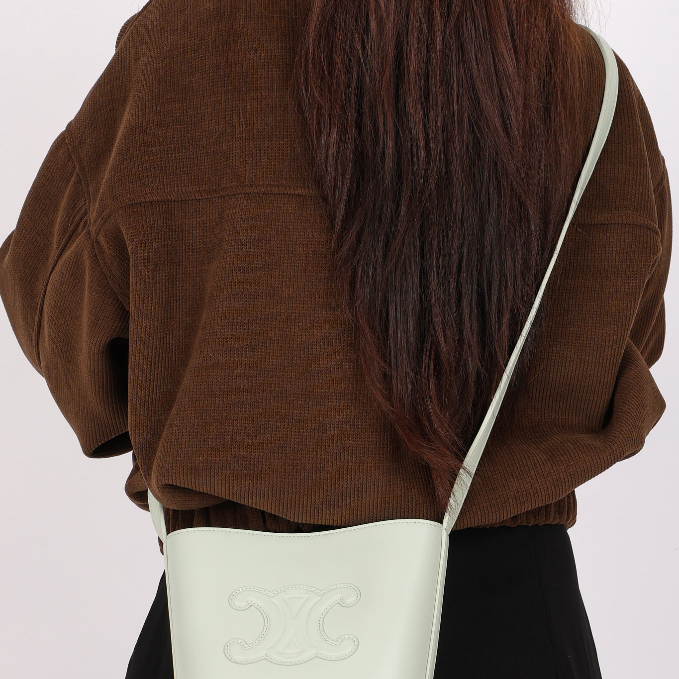 Celine Mini Cuir Triomphe Bucket Bag Mint Smooth Calfskin