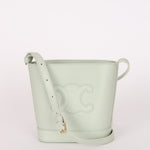 Celine Mini Cuir Triomphe Bucket Bag Mint Smooth Calfskin