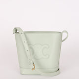 Celine Mini Cuir Triomphe Bucket Bag Mint Smooth Calfskin
