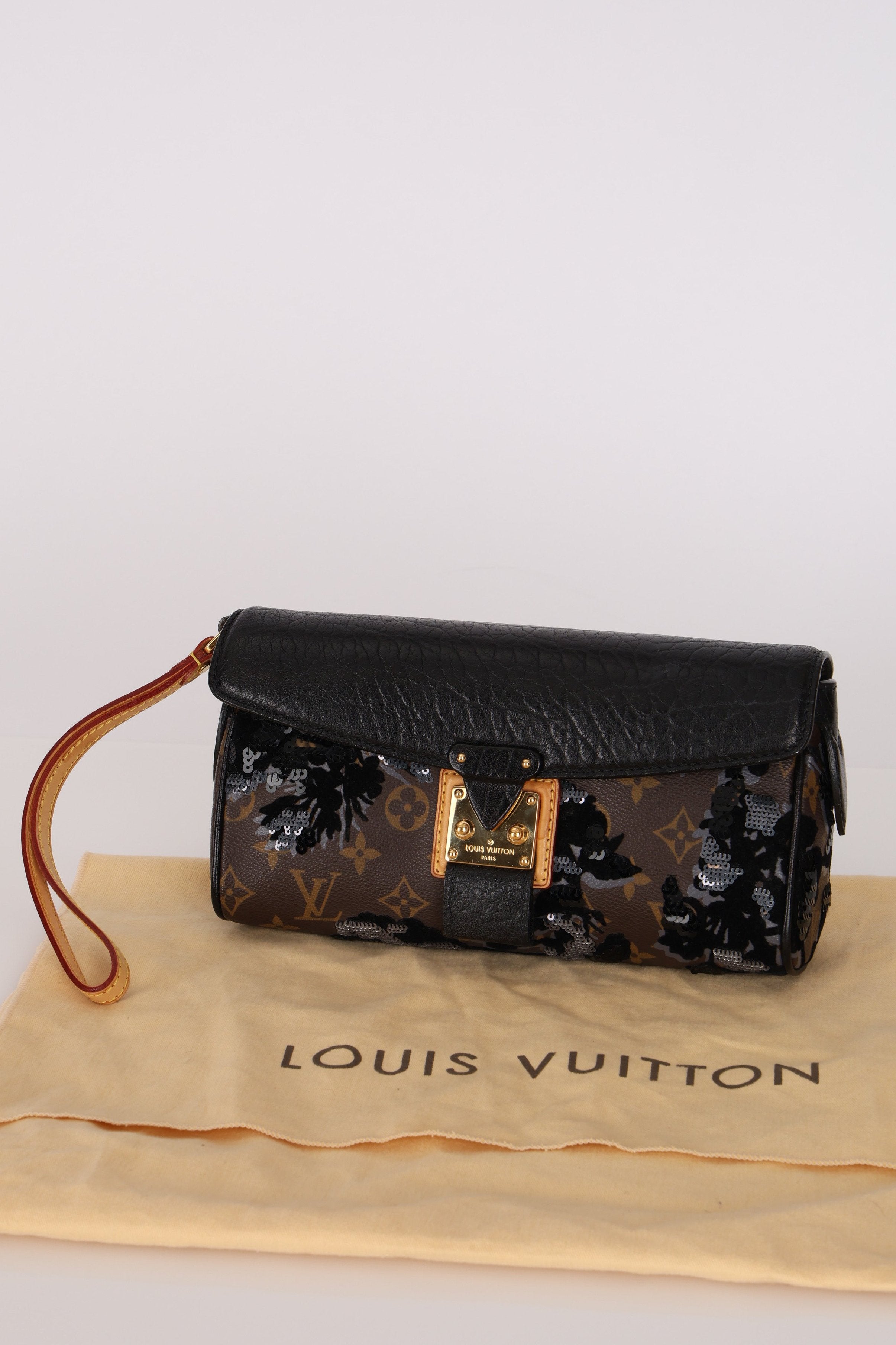 Louis Vuitton Monogram Fleur de Jais Manege Clutch