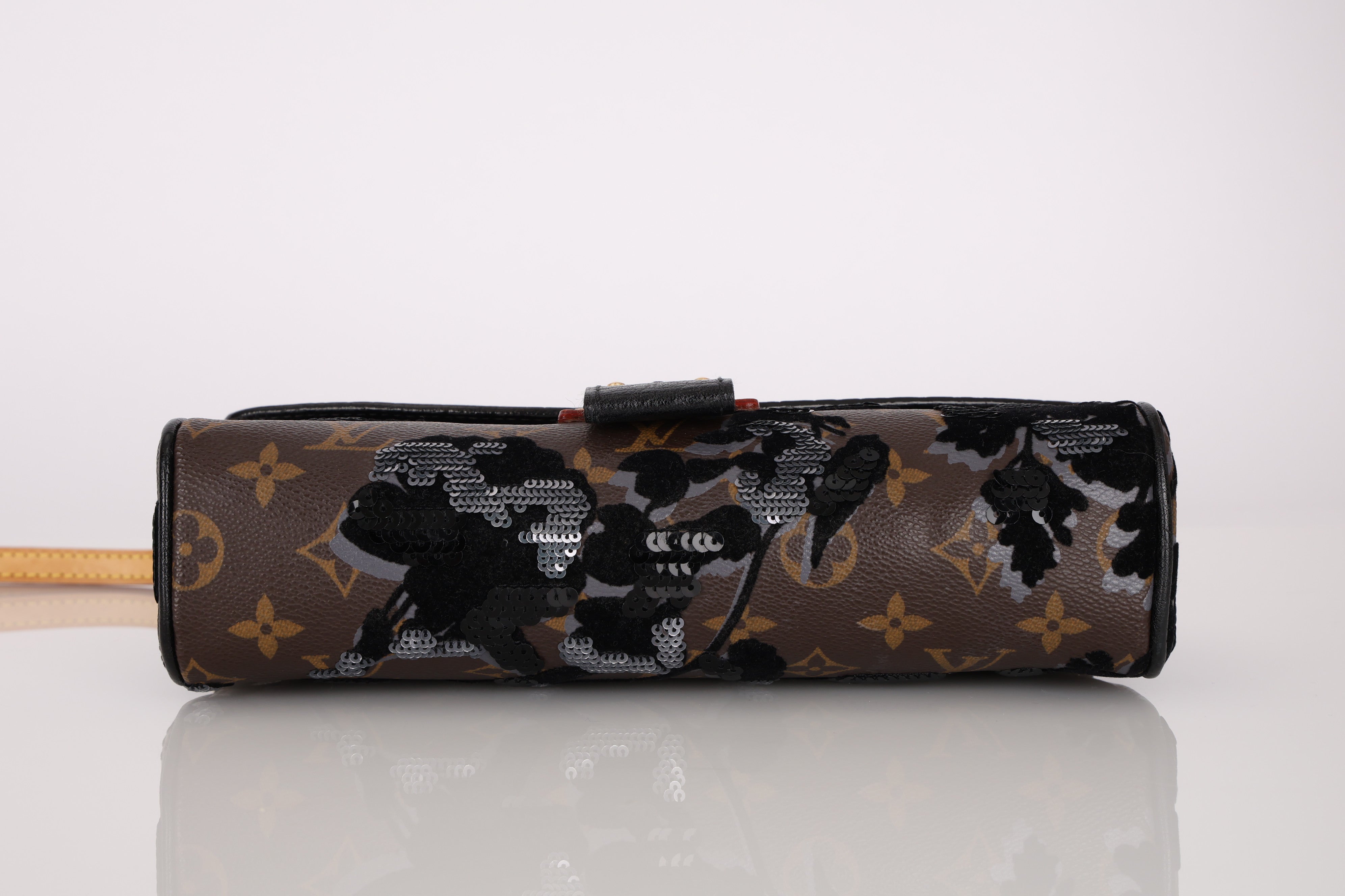 Louis Vuitton Monogram Fleur de Jais Manege Clutch