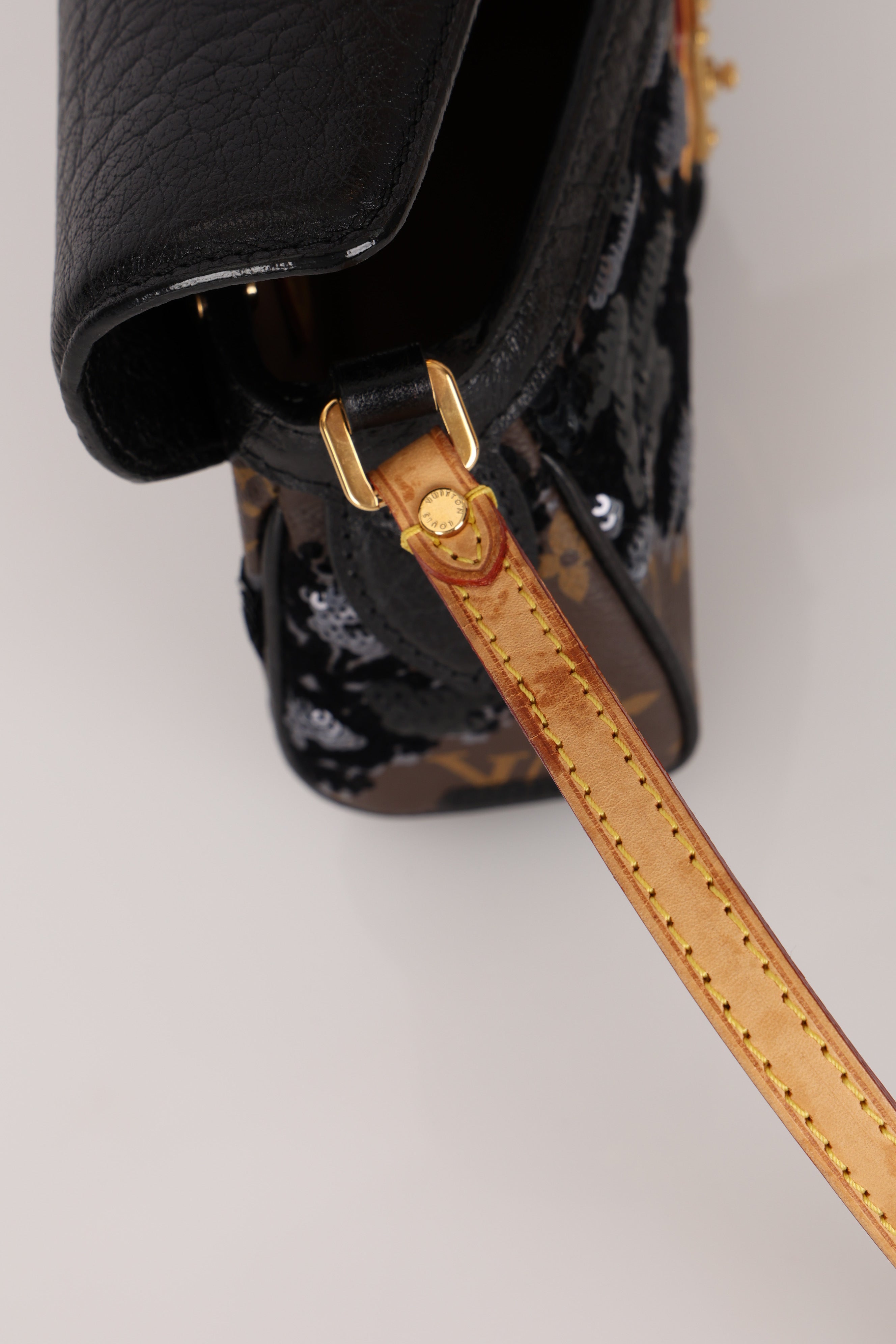 Louis Vuitton Monogram Fleur de Jais Manege Clutch