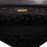 Saint Laurent Croc Embossed Whipstitch Top Handle Bag