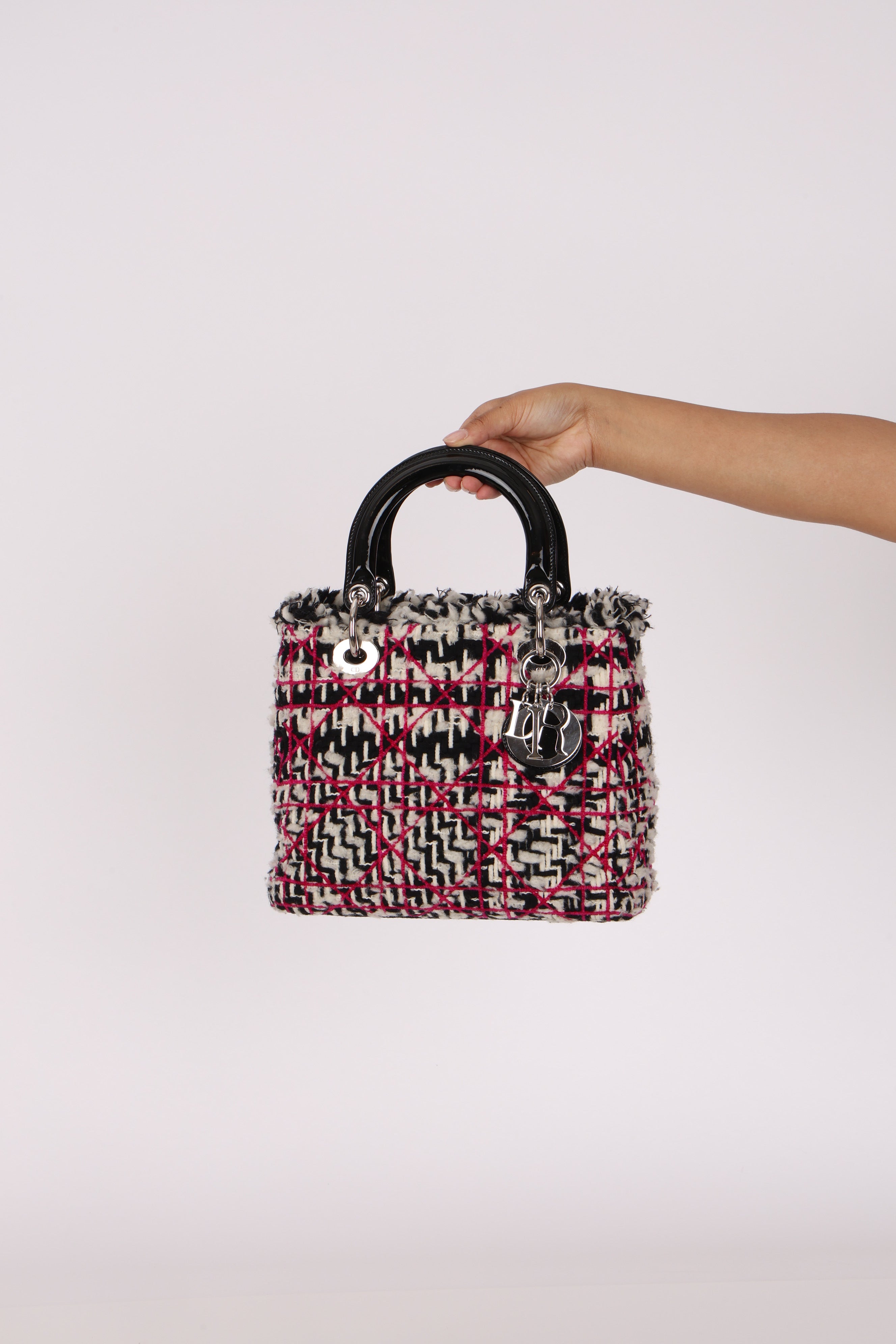 Dior Medium Lady Tweed with Patent