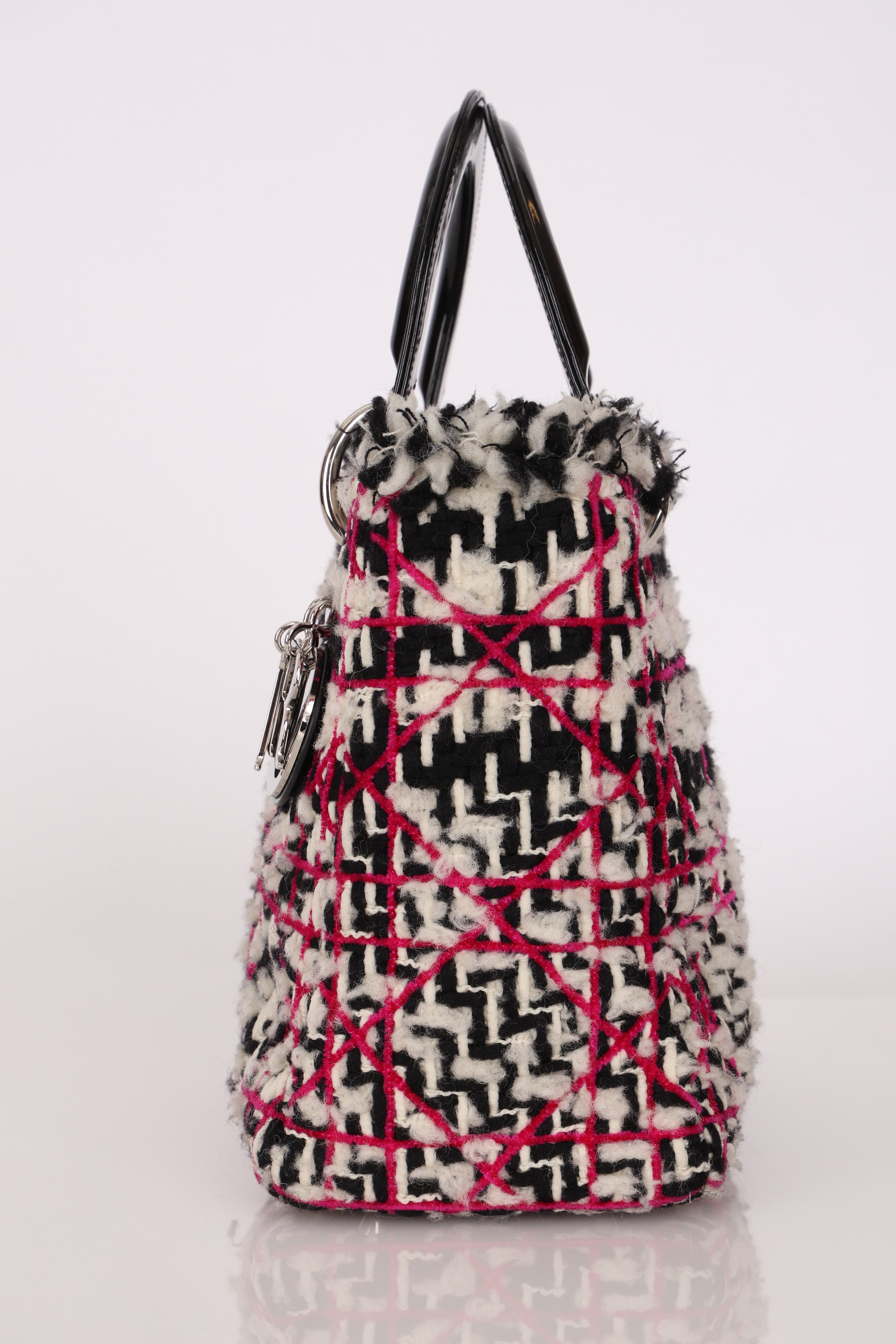 Dior Medium Lady Tweed with Patent