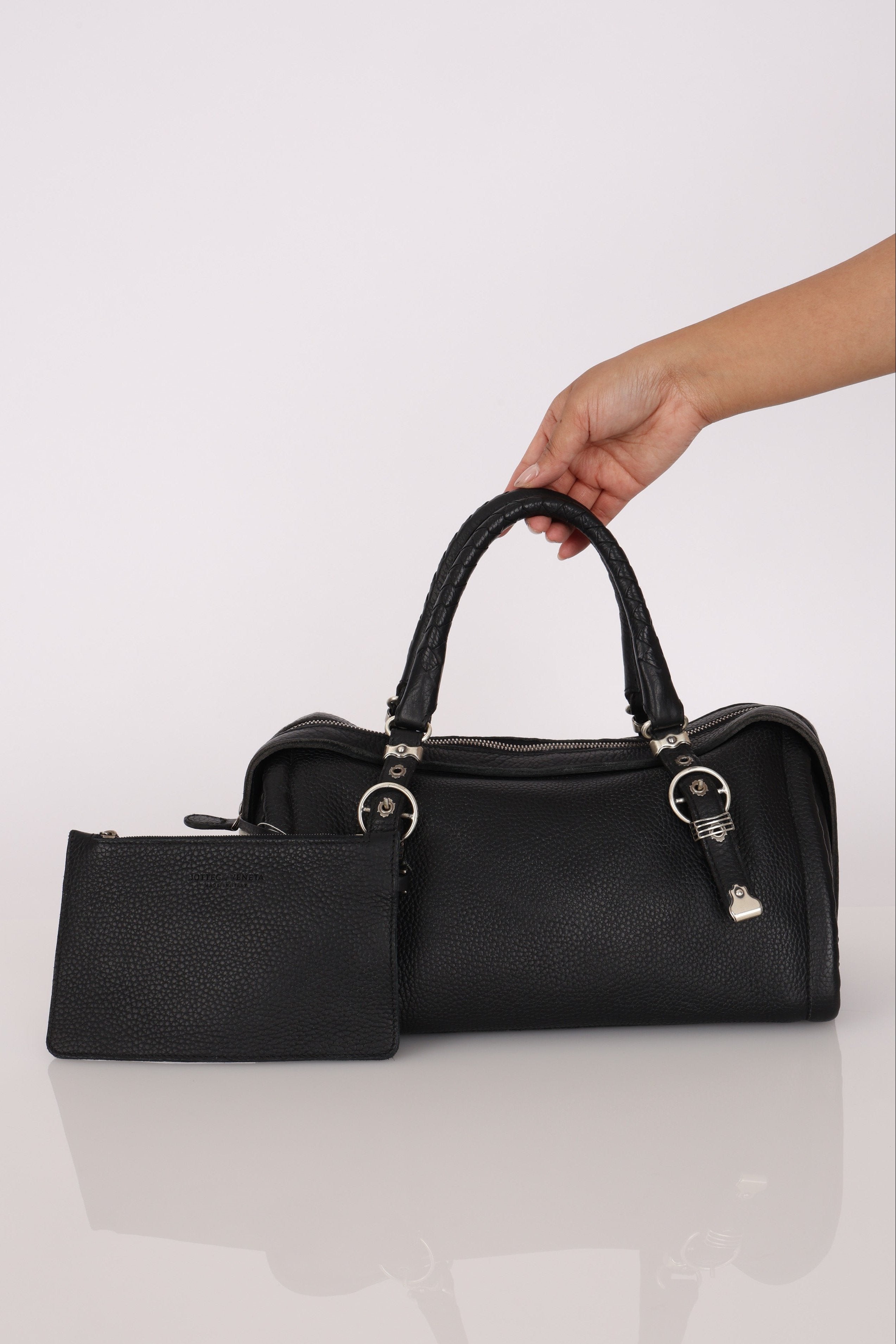 Bottega Veneta Buckle Straps Shoulder Bag