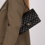 Chanel Medium Classic Double Flap Black Lambskin GHW