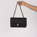 Chanel Medium Classic Double Flap Black Lambskin GHW