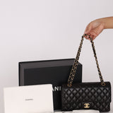 Chanel Medium Classic Double Flap Black Lambskin GHW