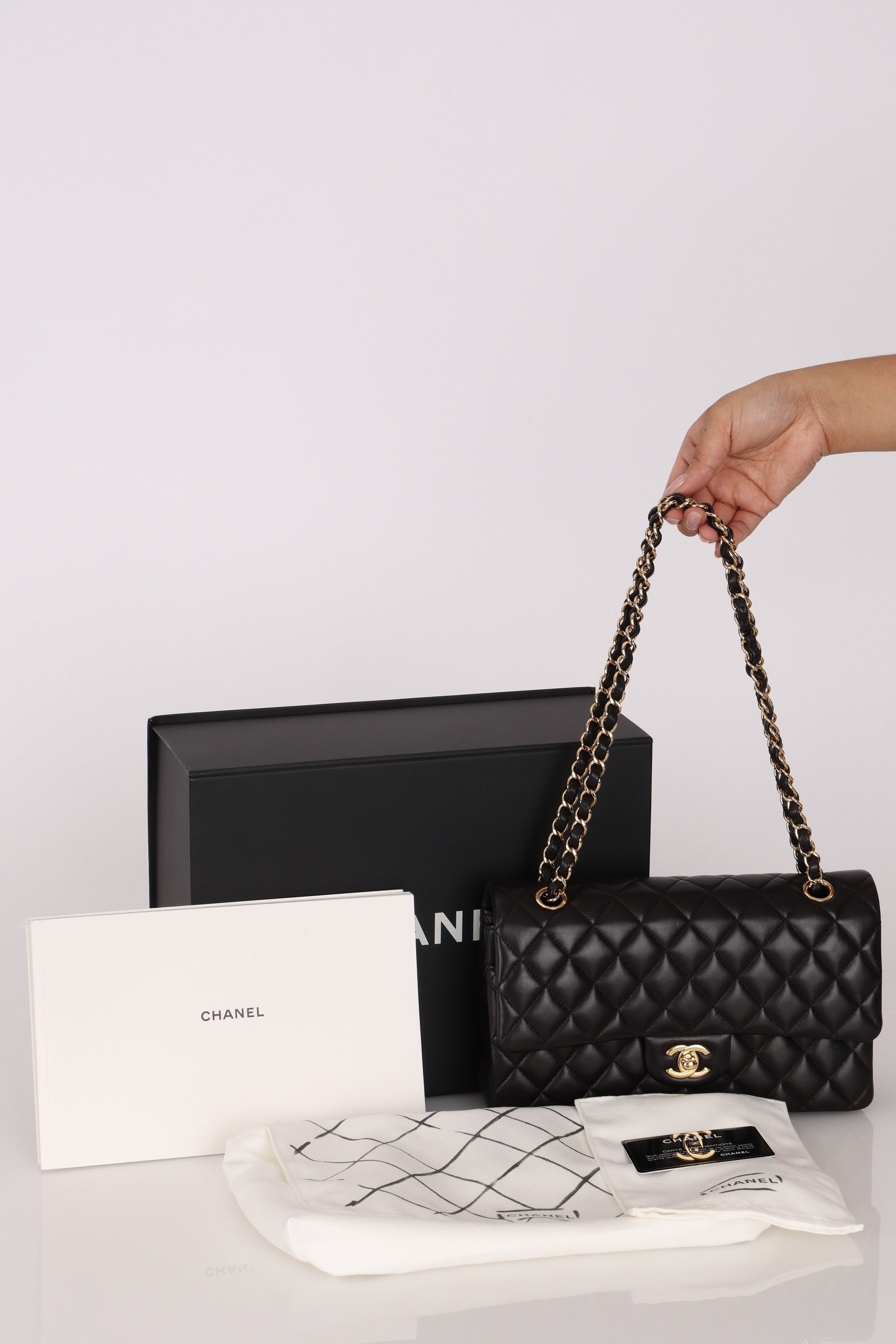 Chanel Medium Classic Double Flap Black Lambskin GHW