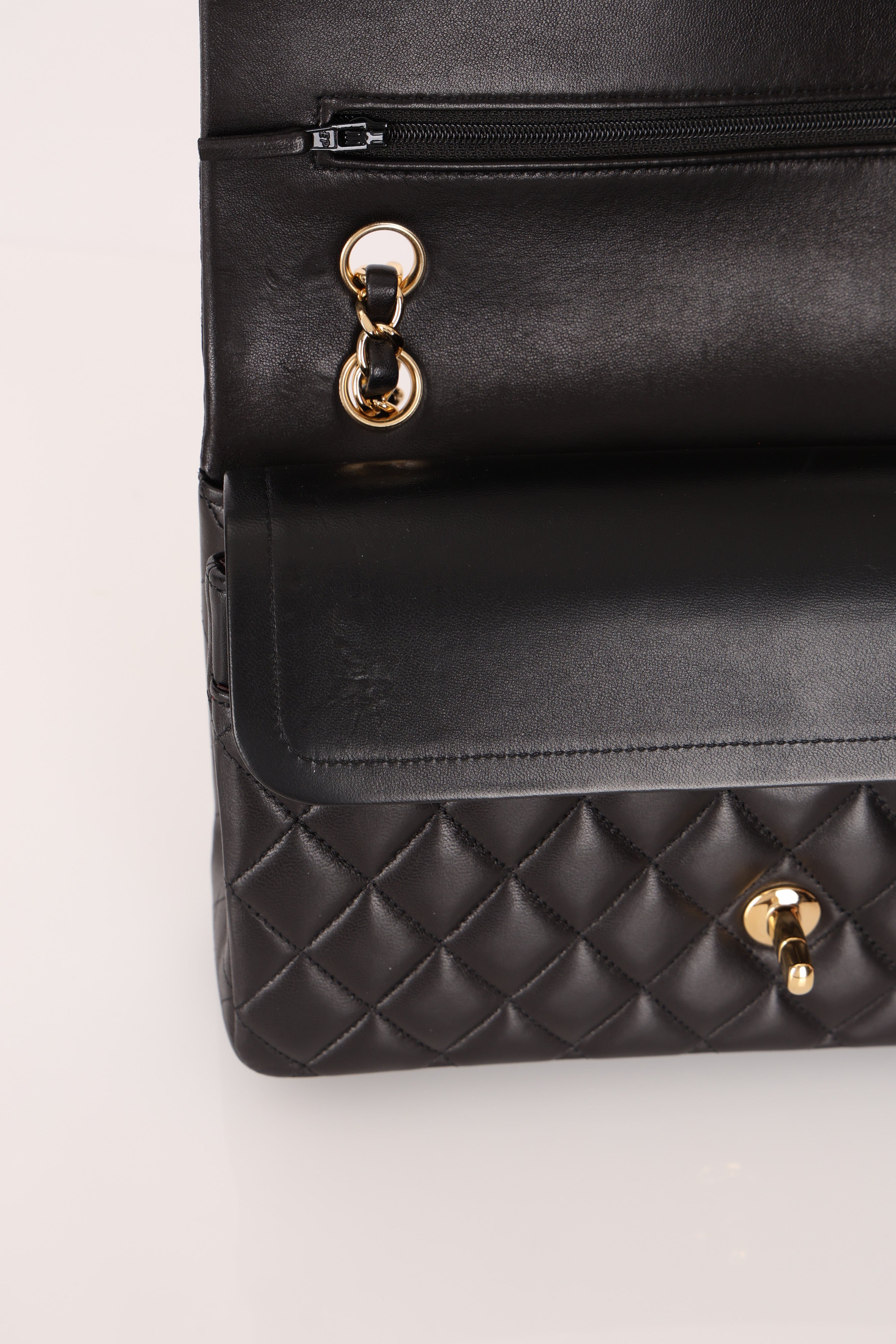 Chanel Medium Classic Double Flap Black Lambskin GHW